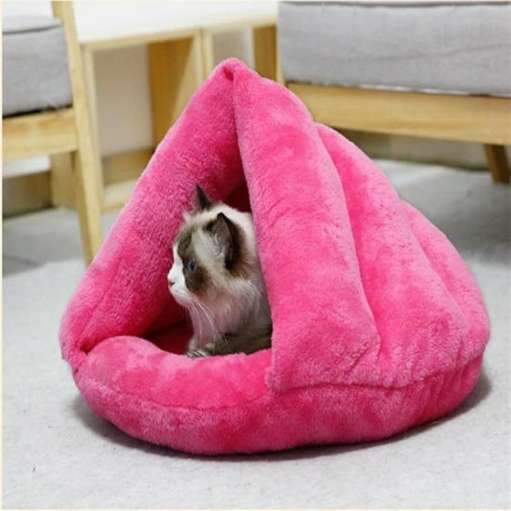 Iglu-Kuschelbett aus Fleece für Haustiere