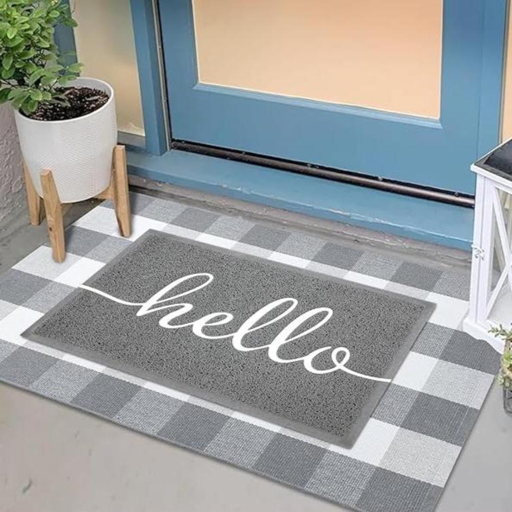 Fußmatte mit Aufschrift Hello