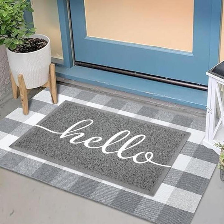 Fußmatte mit Aufschrift Hello