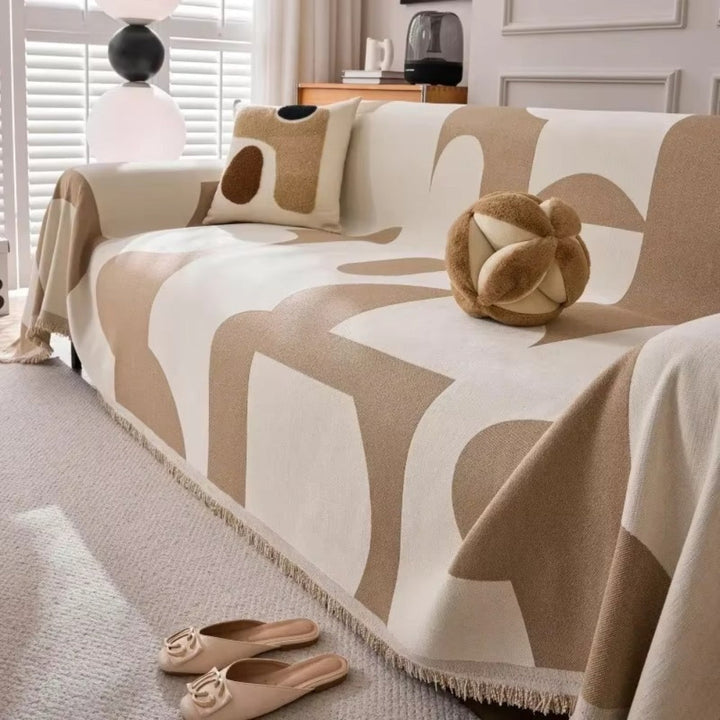 Boho-Jacquard-Sofadecke aus Chenille