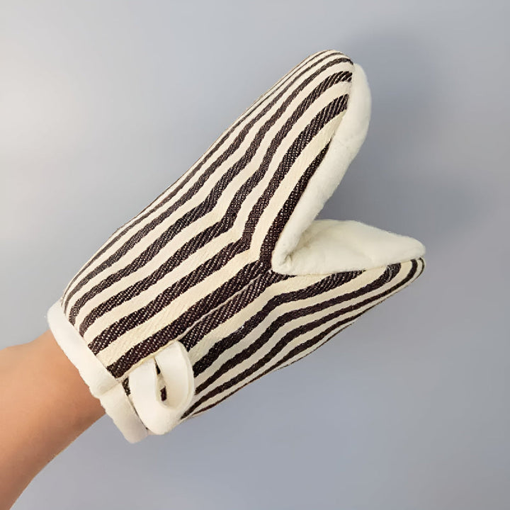 Gestreifte Ofenhandschuhe, hitzebeständig