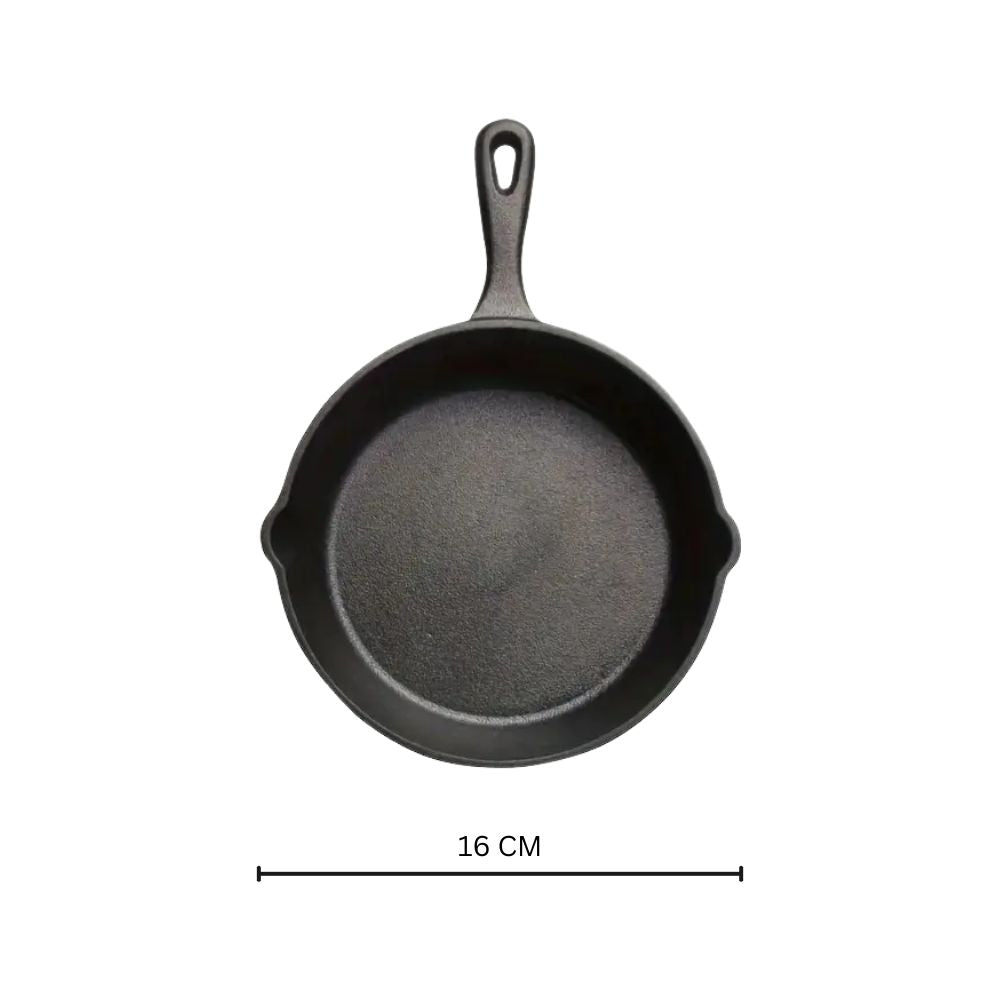 Eingebrannte Gusseisenpfanne