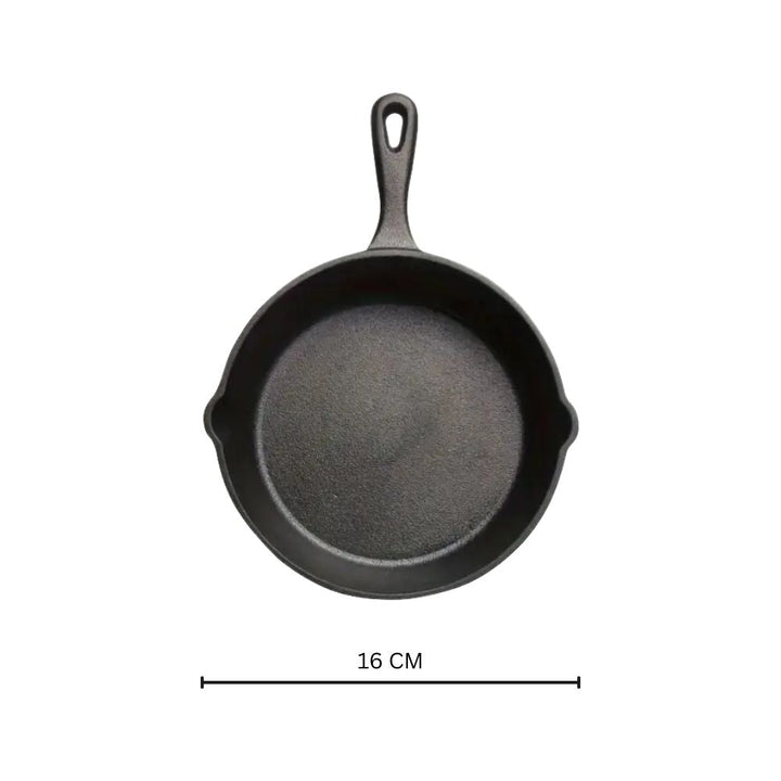Eingebrannte Gusseisenpfanne