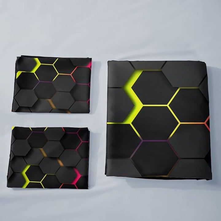 Bettwäsche-Set mit Prismenmuster, 3-teilig