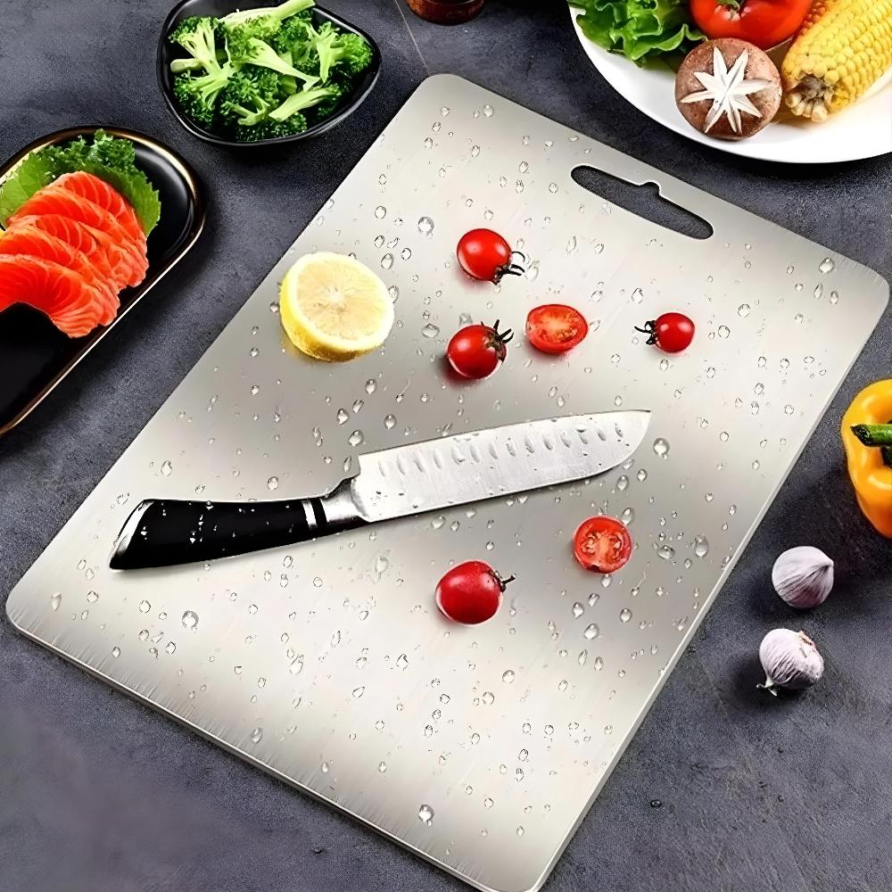 Nahtloses Schneidebrett aus Edelstahl