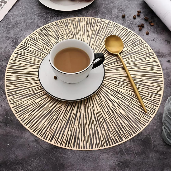 Tischset aus PVC mit Metallic-Muster