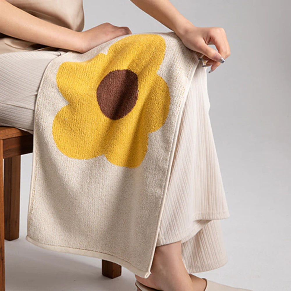 Baumwollhandtuch mit Blumenmuster