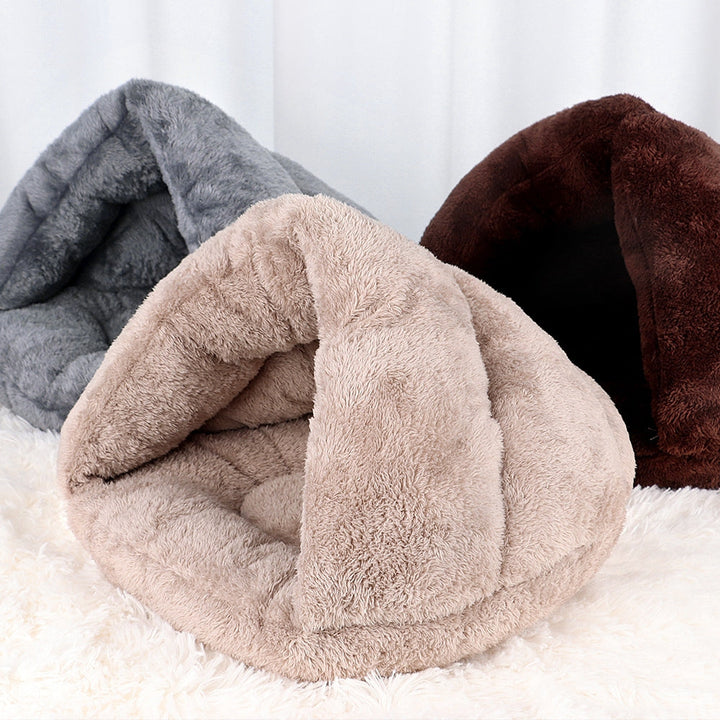 Iglu-Kuschelbett aus Fleece für Haustiere