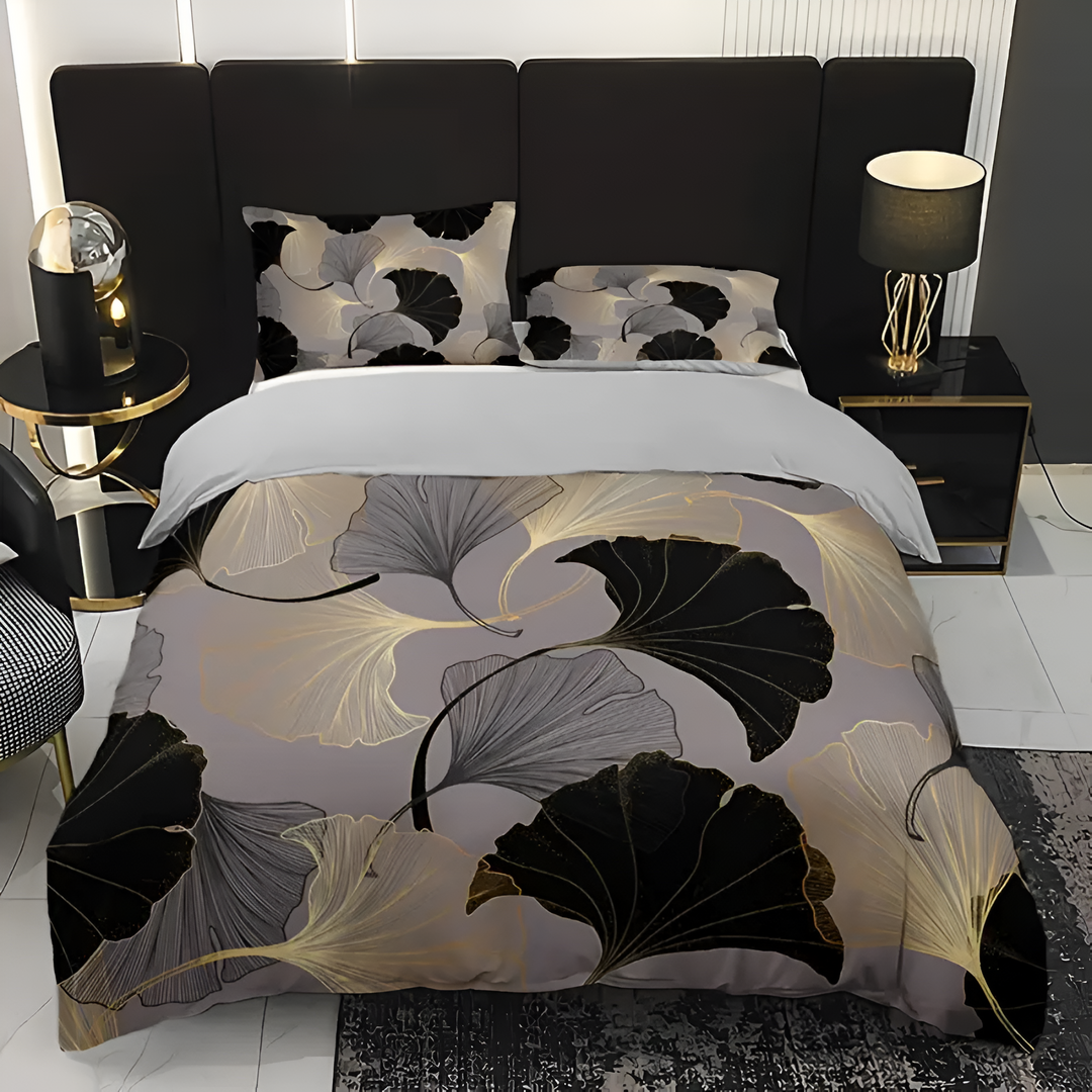 Bettwäsche-Set mit Blättermuster
