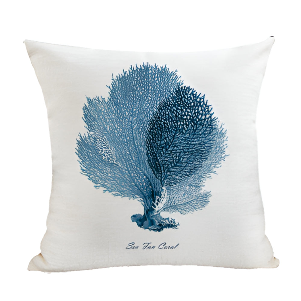 Bestickter Kissenbezug mit maritimen Motiven 45 x 45 cm