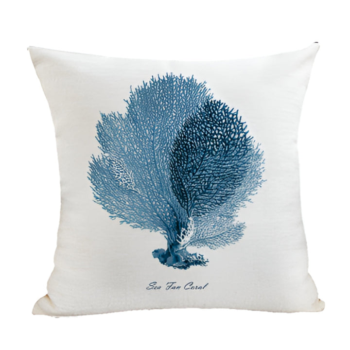 Bestickter Kissenbezug mit maritimen Motiven 45 x 45 cm