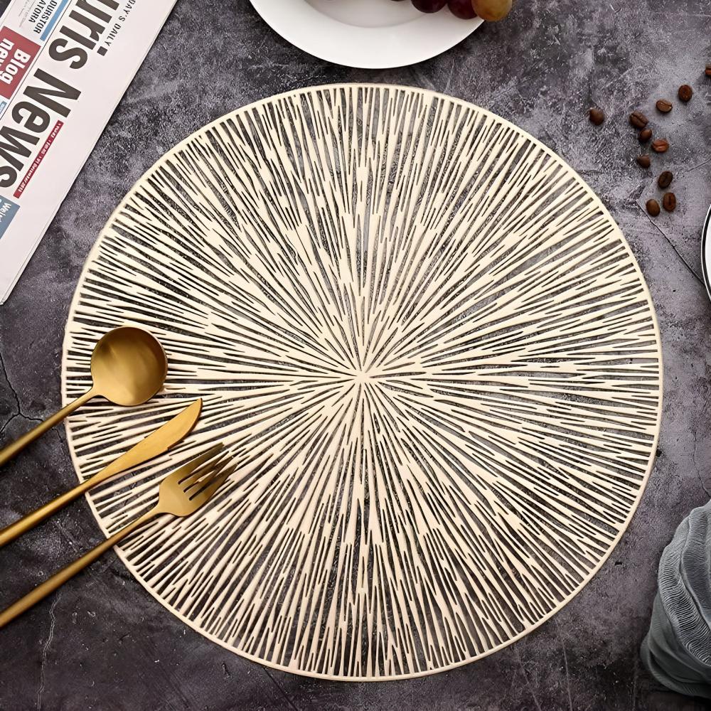 Tischset aus PVC mit Metallic-Muster