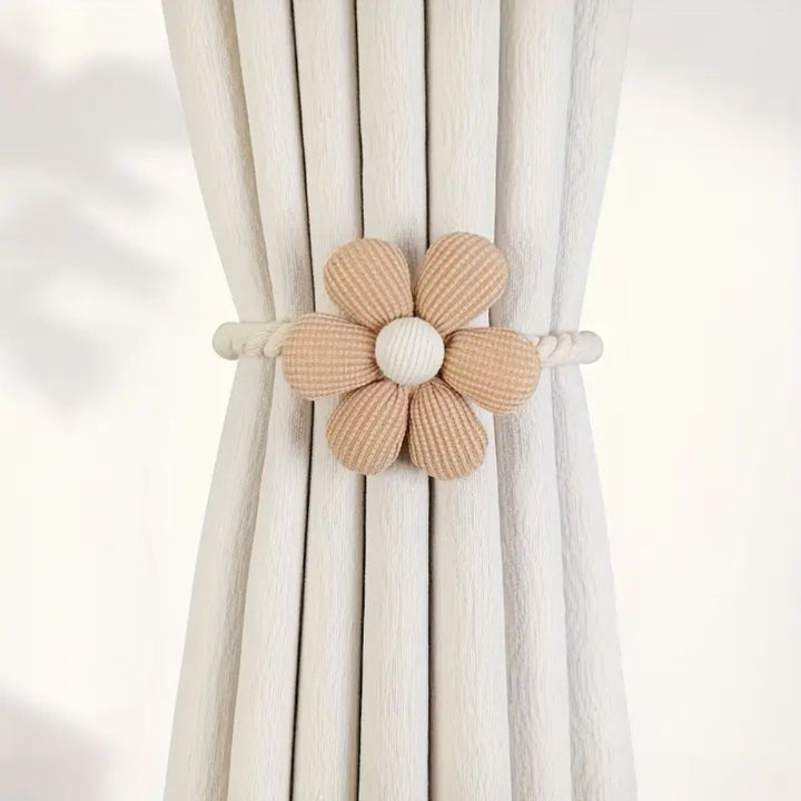 Magnetische Blumen-Gardinenraffhalter, 2er-Set