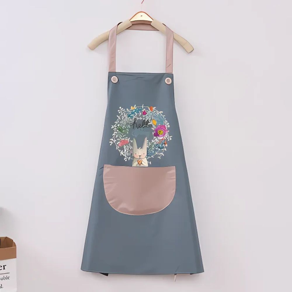 Schürze mit Blumenmuster, wasserabweisend
