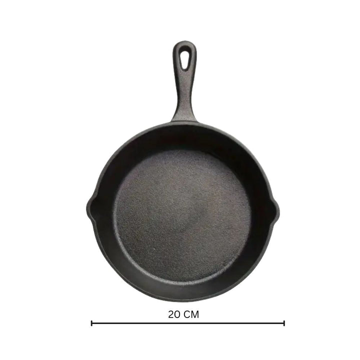 Eingebrannte Gusseisenpfanne