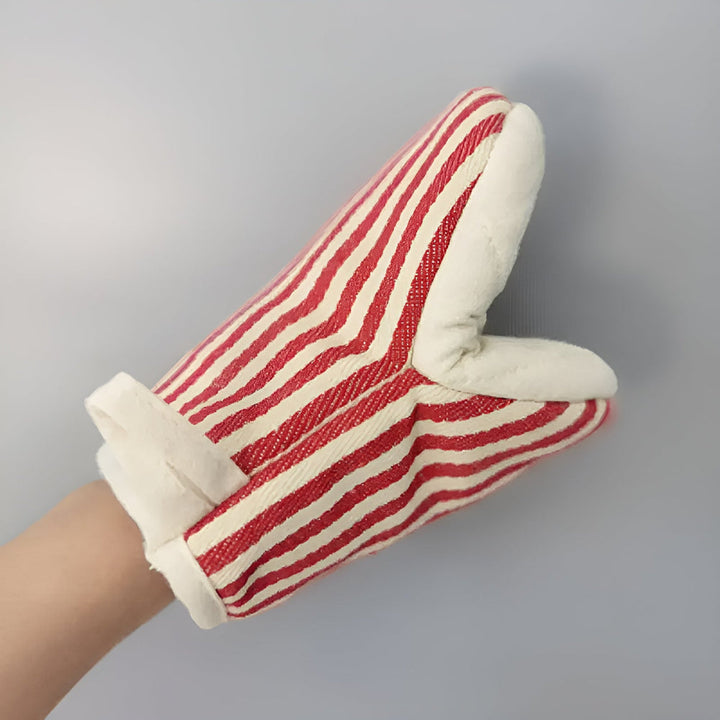 Gestreifte Ofenhandschuhe, hitzebeständig