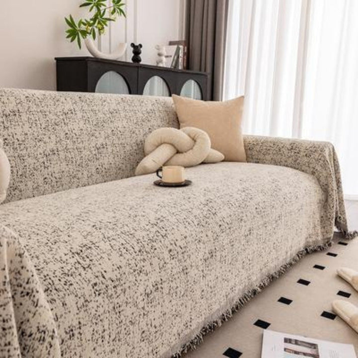 Chenille-Sofadecke mit Sprenkelmuster