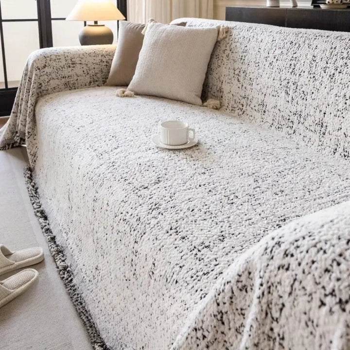 Wendbarer, gesprenkelter Boho-Sofaüberwurf