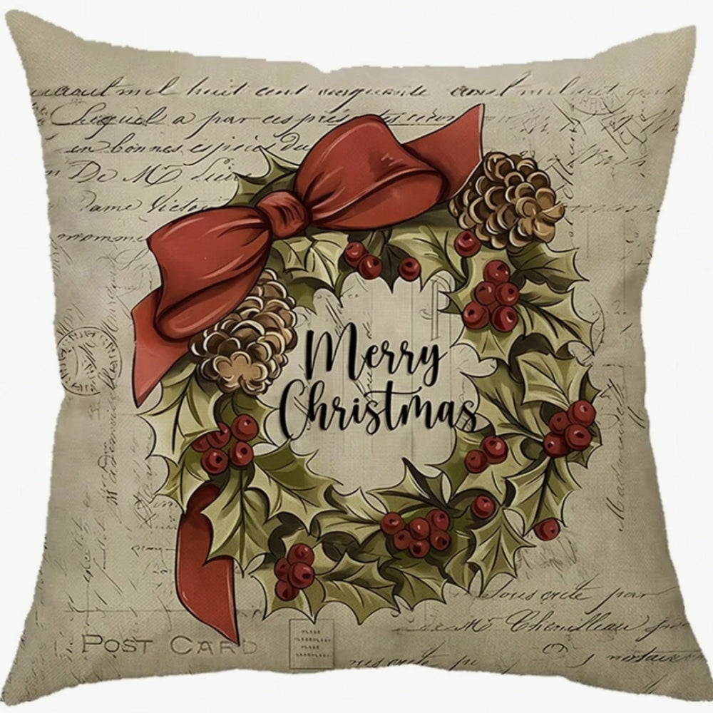 Weihnachts-Kissenbezug im Landhausstil
