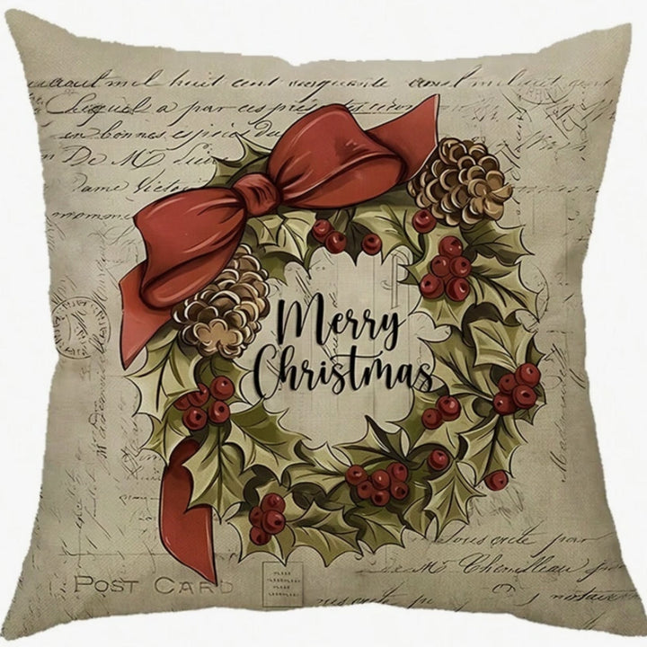 Weihnachts-Kissenbezug im Landhausstil
