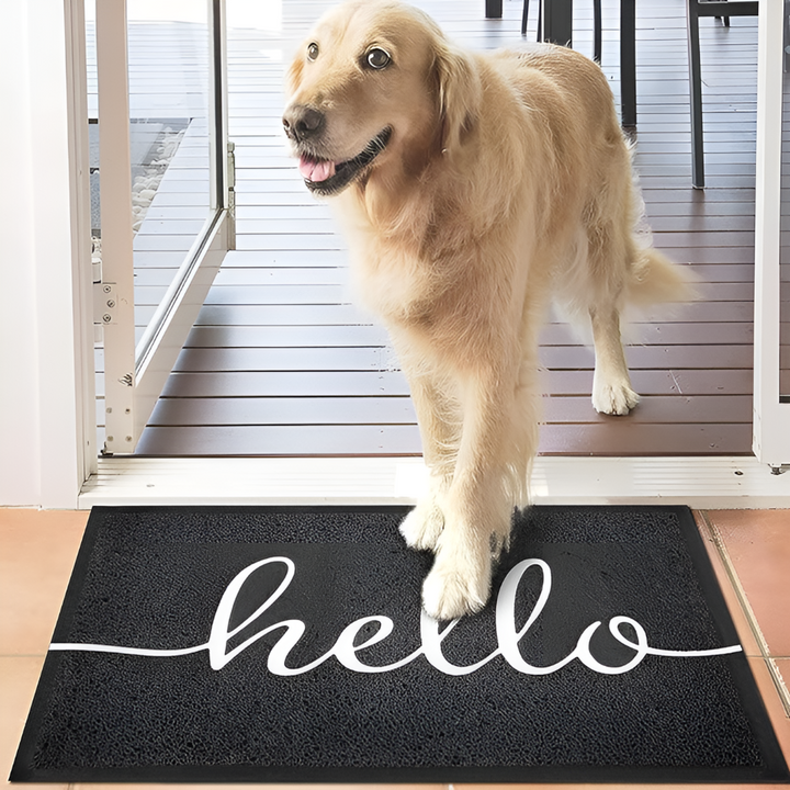Fußmatte mit Aufschrift Hello