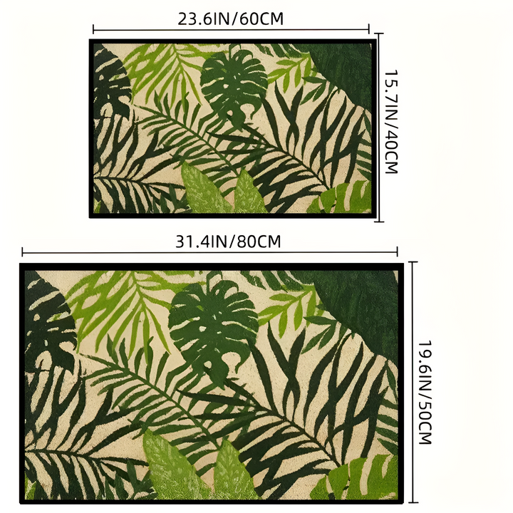 Fußmatte mit Monstera-Blättern