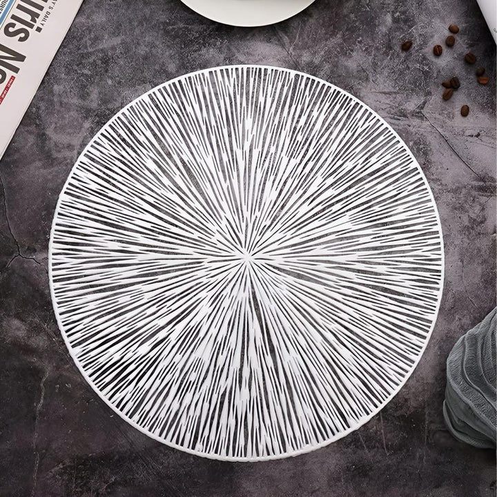 Tischset aus PVC mit Metallic-Muster