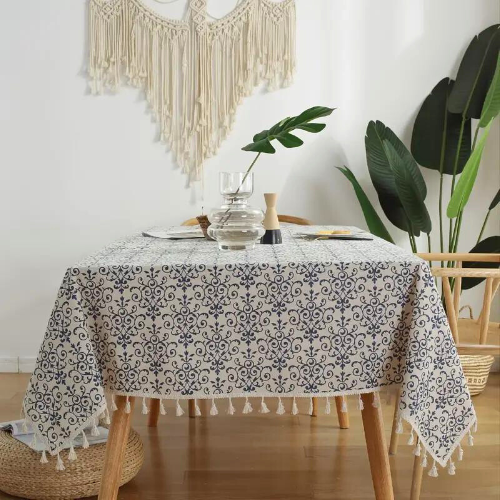 Fleckenabweisende Retro-Tischdecke