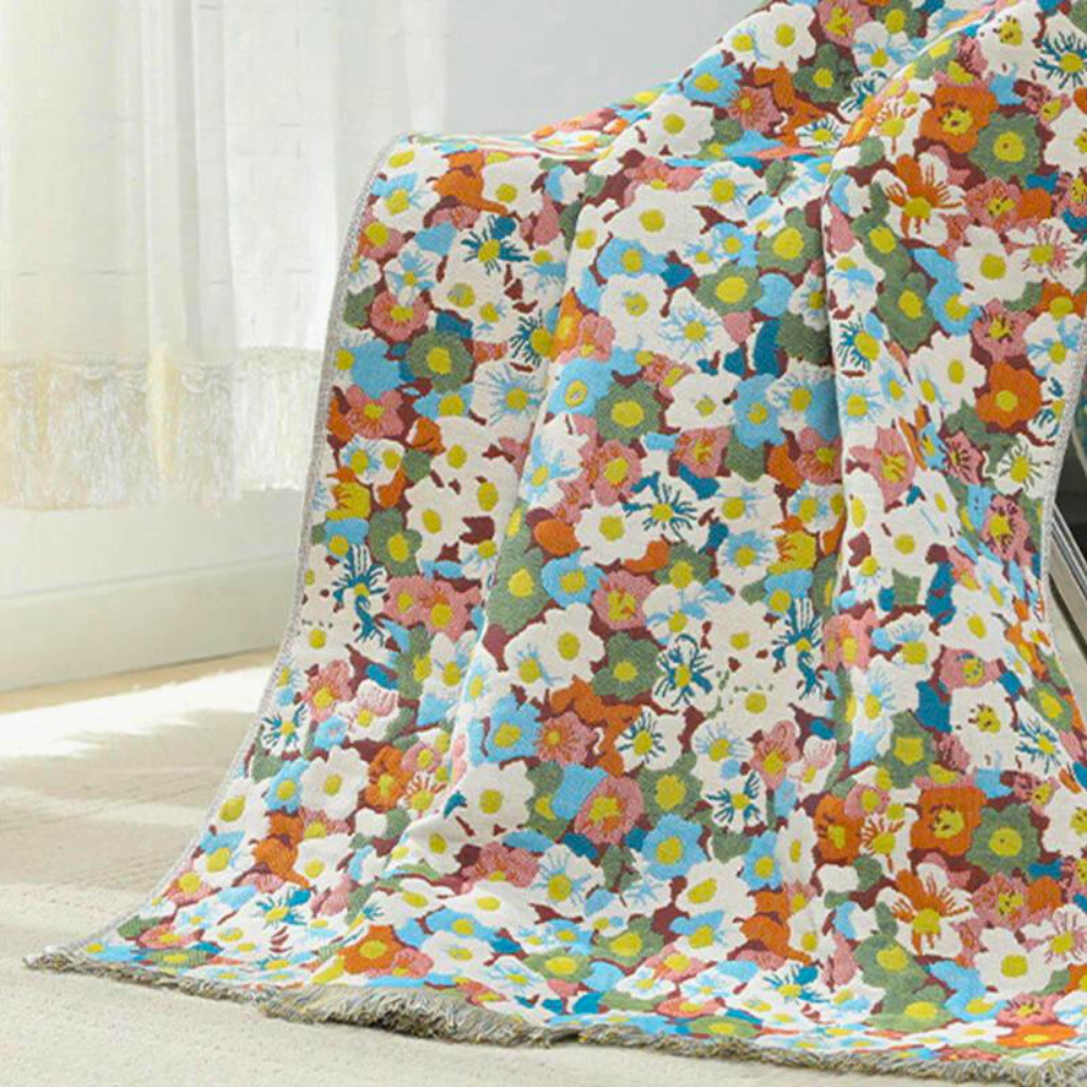 Wendbares Badetuch mit Blumenmuster 80 x 160 cm