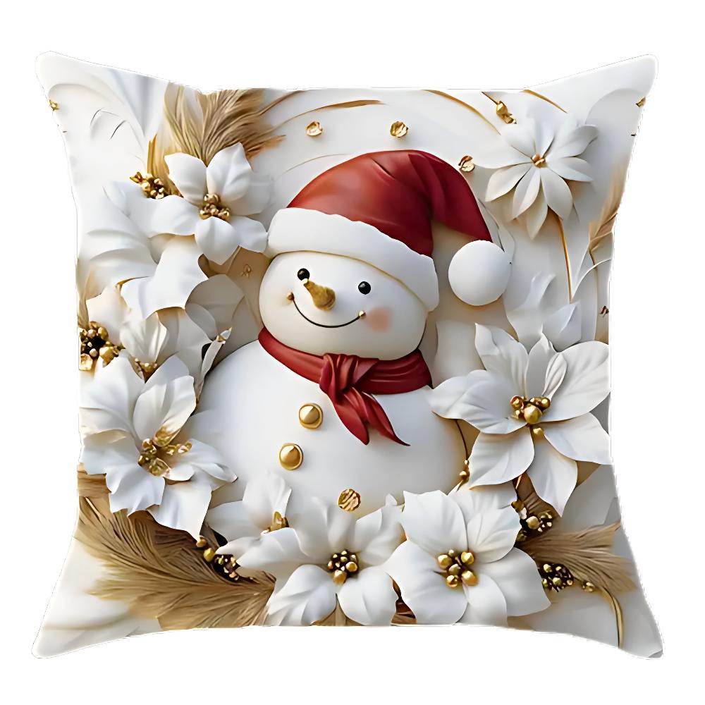 Samt-Weihnachtskissenbezüge, 4er-Set