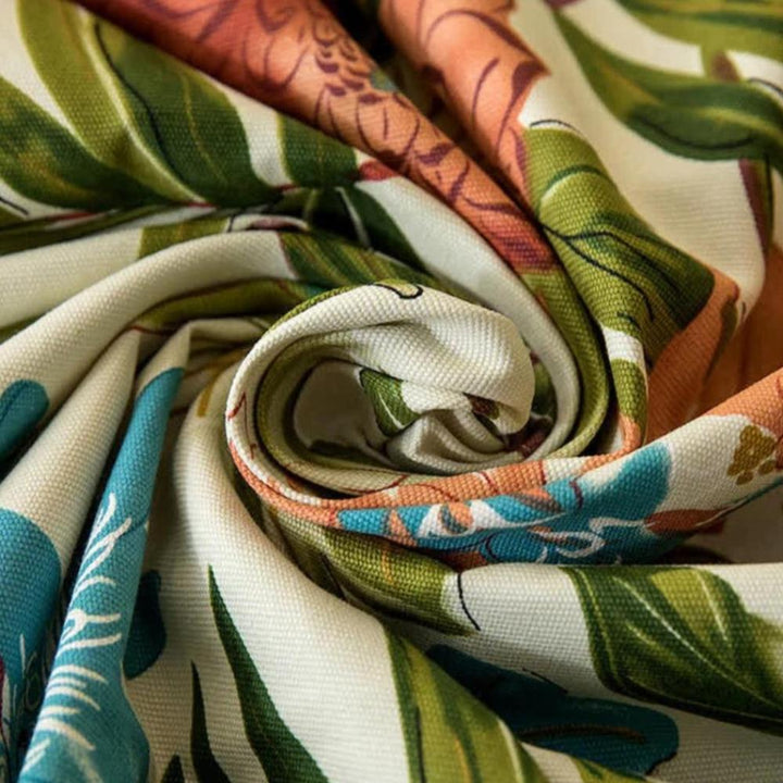 Baumwoll-Tischdecke mit Monstera-Blättern