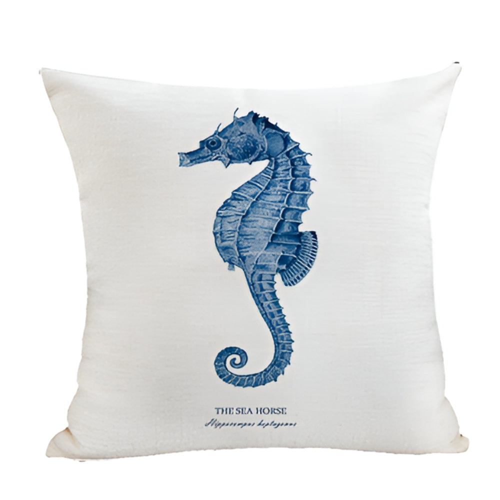 Bestickter Kissenbezug mit maritimen Motiven 45 x 45 cm