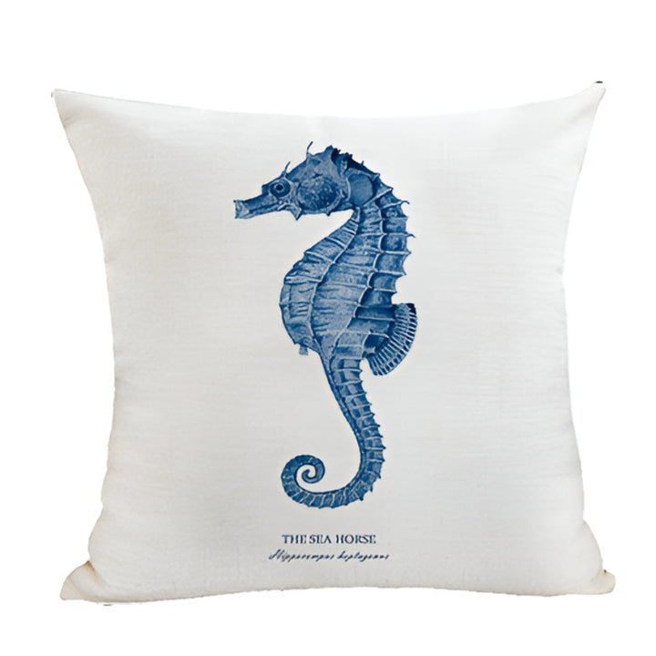 Bestickter Kissenbezug mit maritimen Motiven 45 x 45 cm