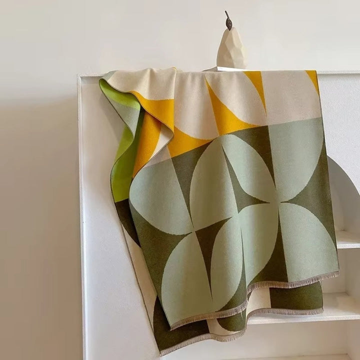 Wendbarer zweifarbiger Poncho-Schal