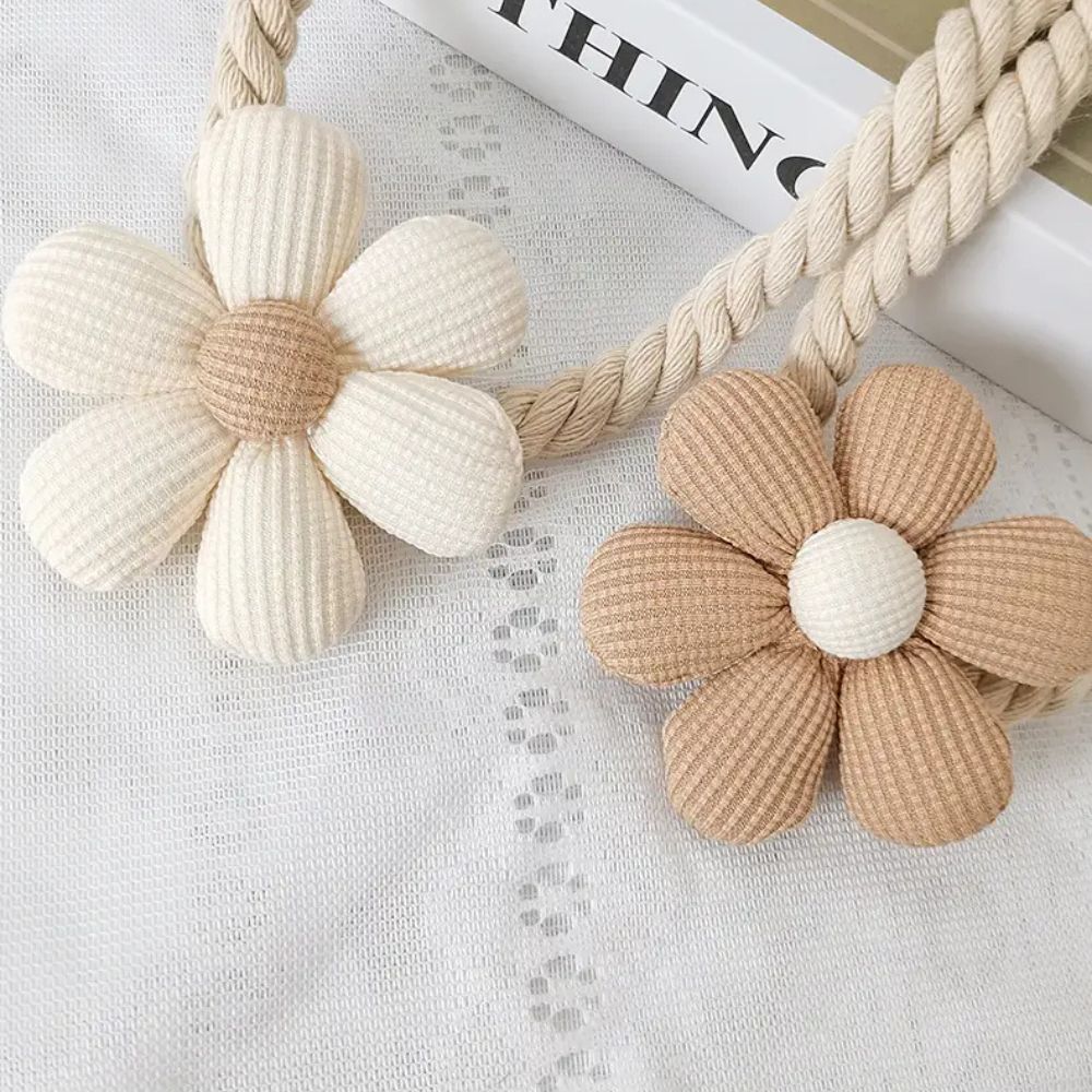 Magnetische Blumen-Gardinenraffhalter, 2er-Set