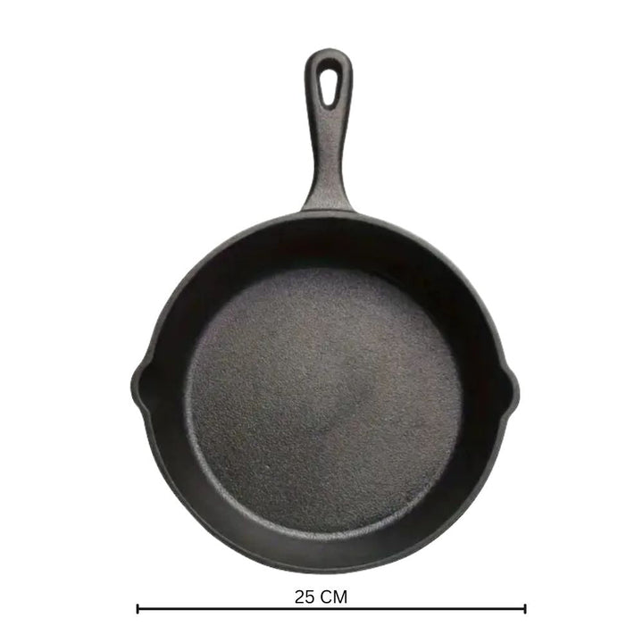 Eingebrannte Gusseisenpfanne