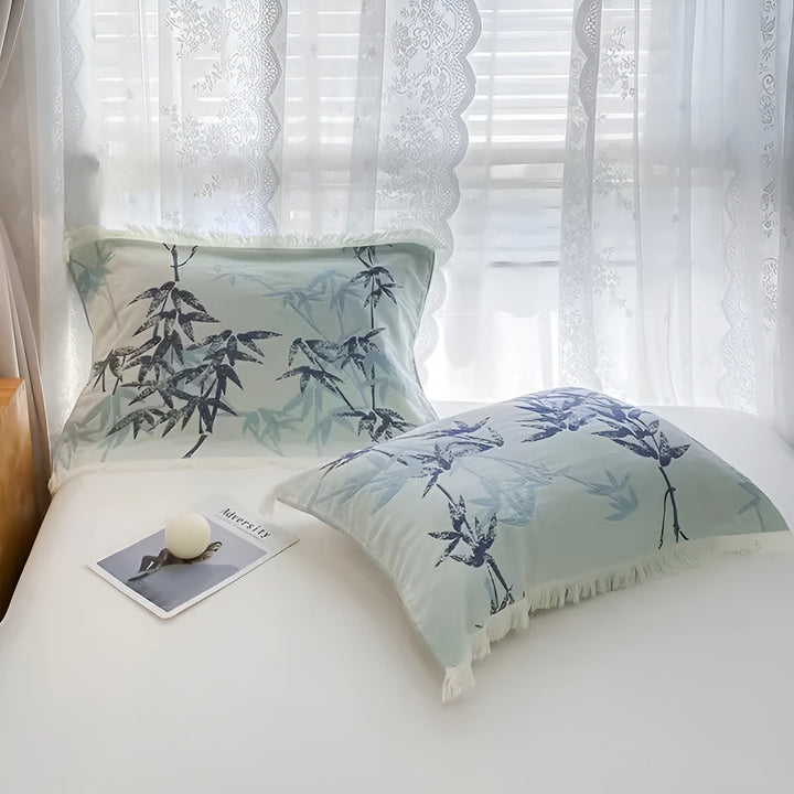 Wendbare Jacquard-Sommerdecke aus Baumwolle