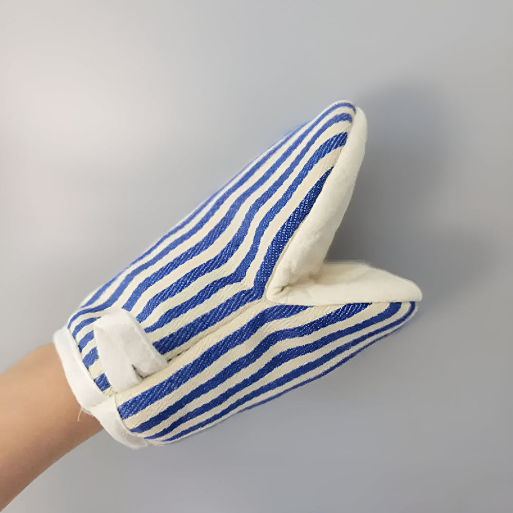 Gestreifte Ofenhandschuhe, hitzebeständig
