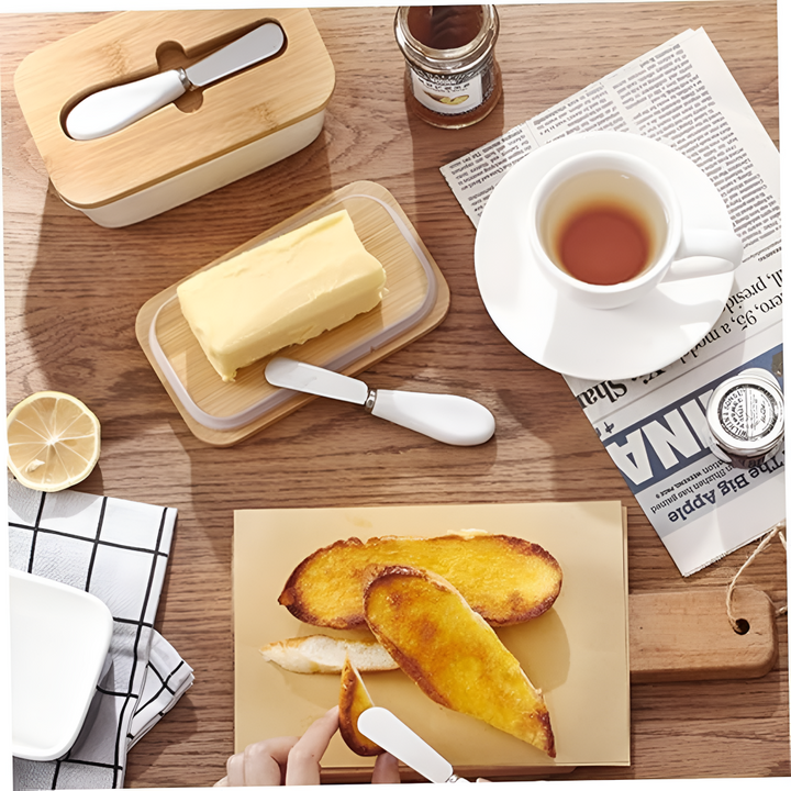 Butterdose mit integriertem Butterschneider