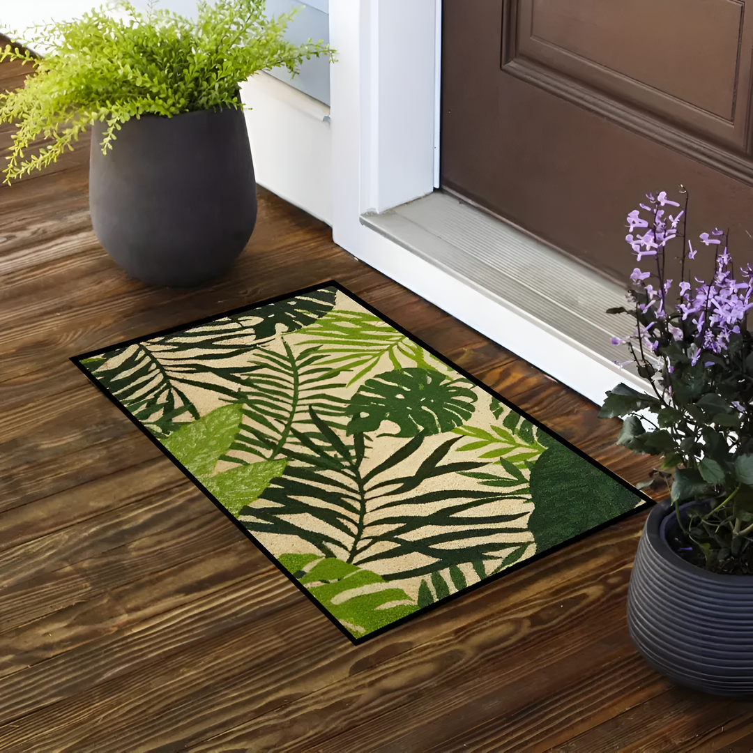 Fußmatte mit Monstera-Blättern