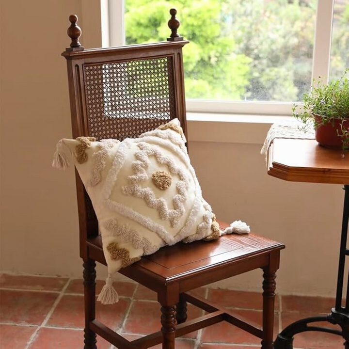 Getufteter Boho-Kissenbezug mit Quasten – Ansicht 03