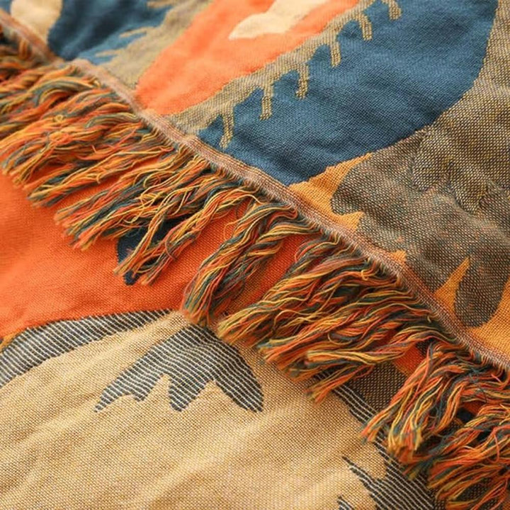 Boho-Decke mit Wildblumen