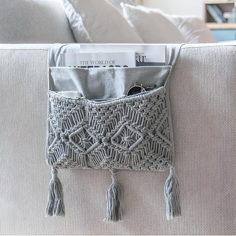 Boho-Sofa-Organizer mit vier Taschen