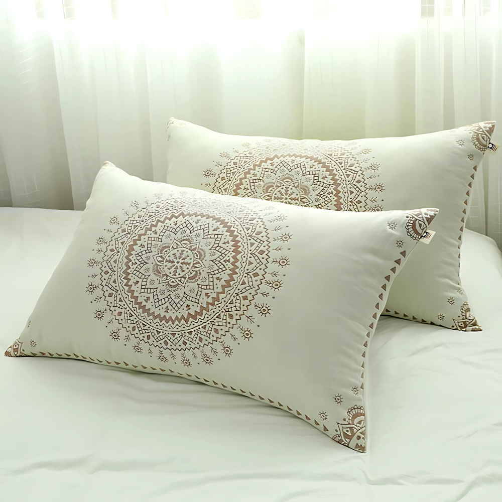 Musselin-Kissenbezüge, Mandala, 2er-Set