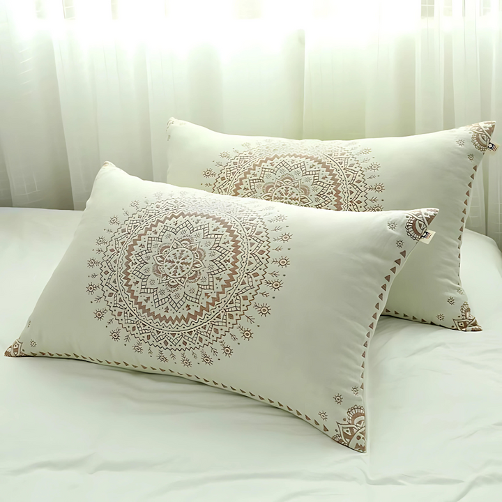 Musselin-Kissenbezüge, Mandala, 2er-Set