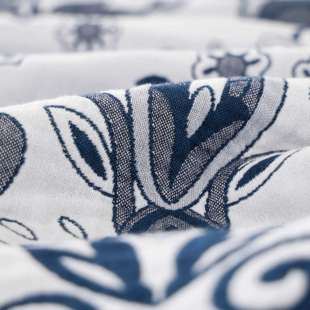 Baumwolldecke mit Paisley-Muster und Quasten