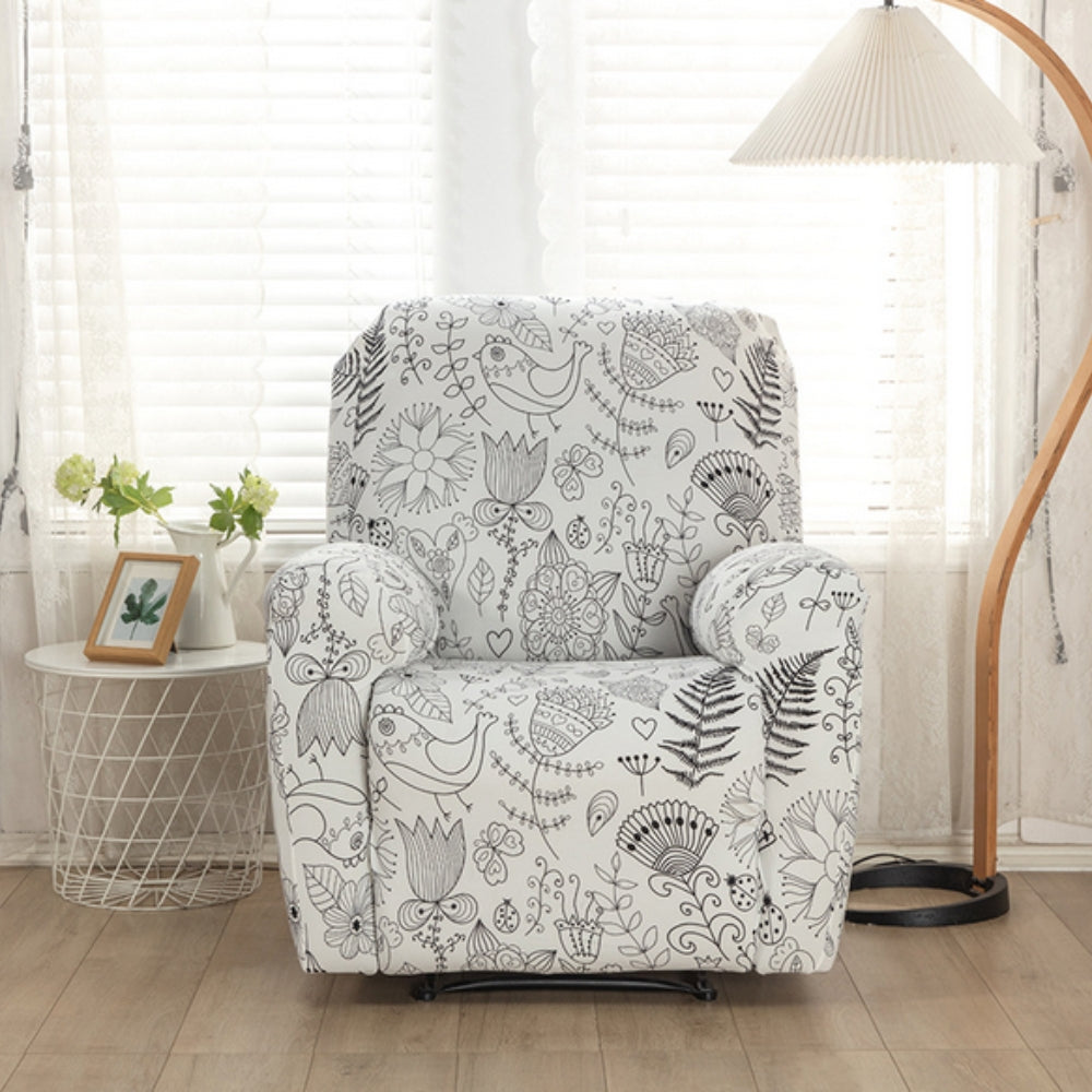 Sesselbezug mit Blumenmuster, elf Motive