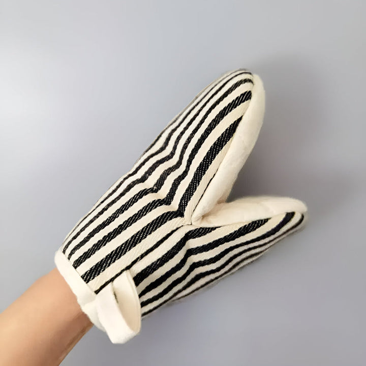 Gestreifte Ofenhandschuhe, hitzebeständig
