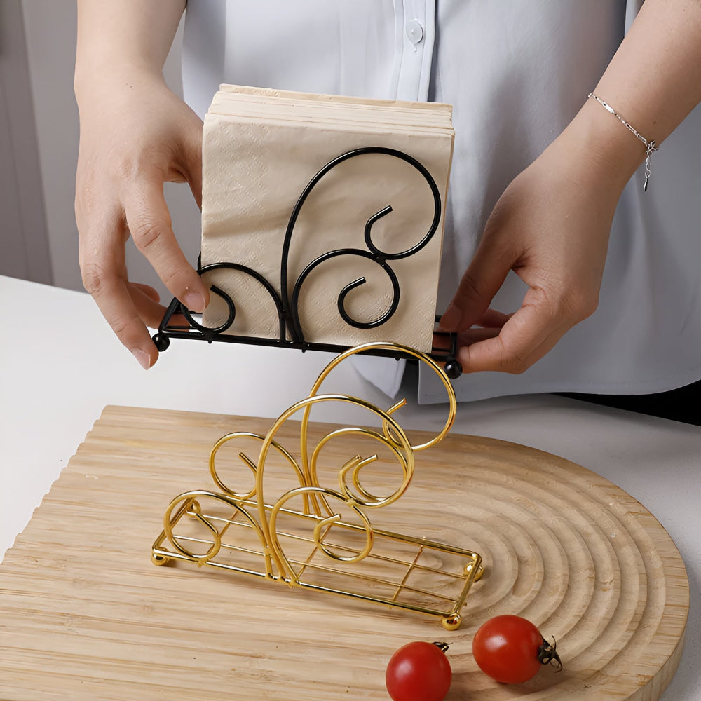 Serviettenhalter aus Gusseisen in Spiralform