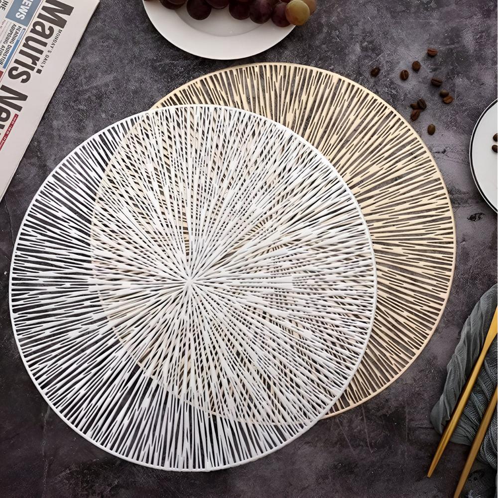 Tischset aus PVC mit Metallic-Muster